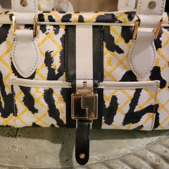 L.A.M.B. by Gwen Stefani White Leopard Handbag #397 - Picture 3 of 17